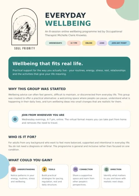 Everyday Wellbeing brochure cover